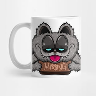 missing cat cartoon Mug